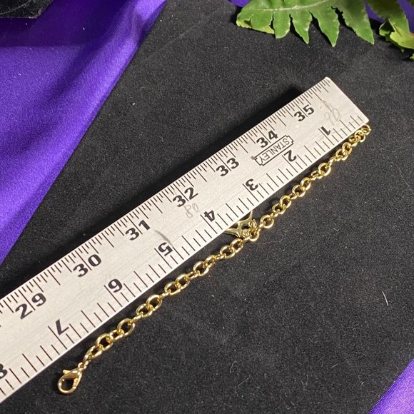 NEW📌Vintage Di Gold Tone Link Charm Bracelet - Picture 8 of 10